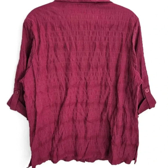 Dress barn Pink Button Down Top 2X NWT - Picture 4 of 5